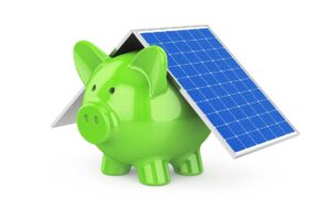 Photovoltaik Wissen Rentabilität, Sparschwein mit Solaranlage